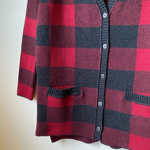 Current Elliot • NWOT Buffalo Plaid Wool Cardigan - Picture 12 of 14